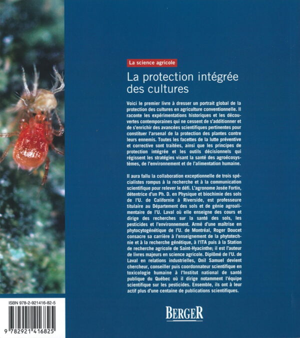 La protection integrée des cultures (verso)